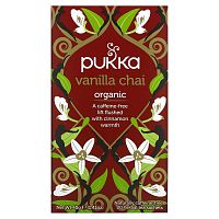 Pukka Herbs, Ванильный чай, без кофеина, 20 пакетиков, 1,41 унции (40 г)