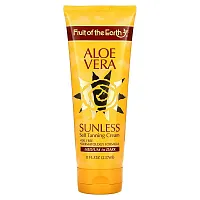 Fruit of the Earth, Aloe Vera Sunless Self Tanning Cream, Medium to Dark, 8 fl oz (237 ml)