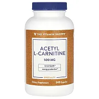 The Vitamin Shoppe, Acetyl L-Carnitine , 500 mg , 240 Capsules