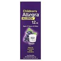 Allegra, Children&#x27;s Allergy, 12 HR, Ages 2 Years &amp; Older, Grape , 8 fl oz (240 ml)