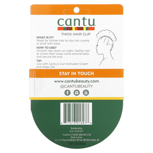 Cantu, Заколка для толстых волос, дополнительная фиксация, 1 заколка фото 2