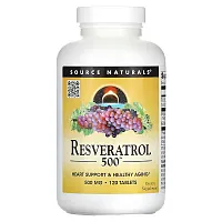 Source Naturals, Resveratrol, 500 mg, 120 Tablets