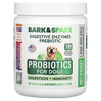 Bark&amp;Spark, Probiotics For Dogs, Chicken, 120 Soft Chews, 10 oz (288 g)