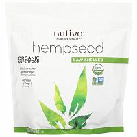 Nutiva, Органическое конопляное семя, сырое, очищенное, 539 г (19 унций)