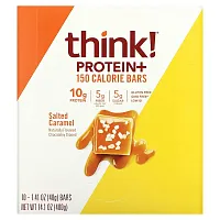 Think !, Protein+ 150 Calorie Bars, Salted Caramel, 10 Bars, 1.41 oz (40 g) Each