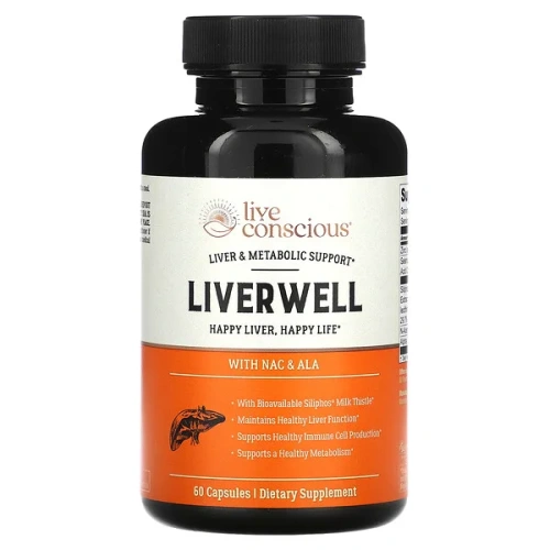 Live Conscious, LiverWell With NAC &amp; ALA, 60 Capsules