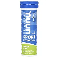 Nuun, Sport Hydration, Effervescent Electrolyte Drink, Lemon Lime, 10 Tablets