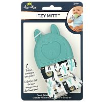 itzy ritzy, Itzy Mitt, пищевой силиконовый прорезыватель для зубов, от 3 месяцев, от ламы, 1 прорезыватель для зубов