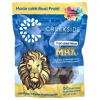 Creekside Natural Therapeutics, Focused Mind, Max, Black Cherry, 60 Fruit Chews