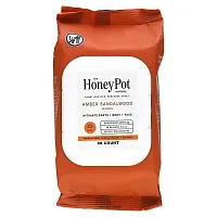 The Honey Pot Company, Amber Sandalwood Wipes, 30 Count