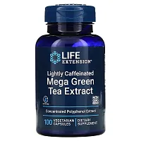 Life Extension, Mega Green Tea Extract, Lightly Caffeinated, 100 Vegetarian Capsules