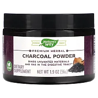 Nature&#x27;s Way, Premium Herbal, Charcoal Powder, 1.9 oz (56 g)