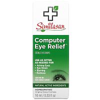 Similasan, Computer Eye Relief, стерильные глазные капли, 10 мл (0,33 жидкой унции)