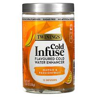 Twinings, Cold Infuse, ароматизатор для холодной воды, манго и маракуйя, 12 шт., 30 г (1,06 унции)