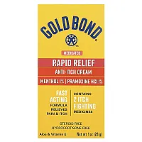 Gold Bond, Medicated, Rapid Relief Anti-Itch Cream, 1 oz (28 g)