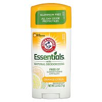 Arm & Hammer, Essentials с натуральными дезодорантами, дезодорант, апельсин и цитрус, 71 г (2,5 унции)