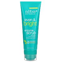 Alba Botanica, Even & Bright, ферментный скраб со швейцарским альпийским комплексом, 113 г (4 унции)