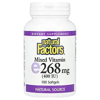 Natural Factors, Mixed Vitamin E, 268 mg (400 IU), 180 Softgels