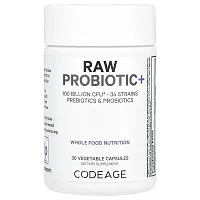 Codeage, Raw Probiotic+, 100 Billion CFU, 30 Vegetable Capsules