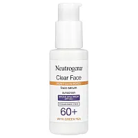 Neutrogena, Clear Face, Face Serum Sunscreen with Green Tea, SPF 60+, Fragrance Free, 1.7 fl oz (50 ml)