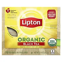 Lipton, Organic Black Tea , 72 Tea Bags in Envelopes, 5.74 oz (162.7 g)