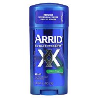 Arrid, Extra Extra Dry XX, твердый дезодорант-антиперспирант, ультра свежесть, 73 г (2,6 унции)