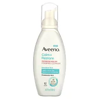 Aveeno, Calm + Restore, Redness Relief Foaming Cleanser, Sensitive Skin, Fragrance Free, 6 fl oz (180 ml)