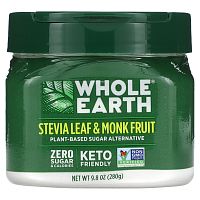 Whole Earth, Листья стевии и плоды монаха, 280 г (9,8 унции)