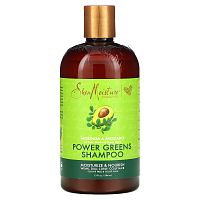 SheaMoisture, Power Greens, шампунь, моринга и авокадо, 384 мл (13 жидк. унций)