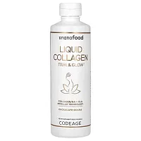 Codeage, Nanofood, Liquid Collagen, Trim &amp; Glow, Chocolate Mocha, 15.22 fl oz (450 ml)