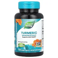 Nature&#x27;s Way, Turmeric, Premium Extract, 500 mg, 120  Vegan Tablets