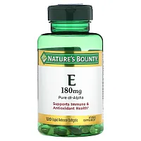 Nature&#x27;s Bounty, Vitamin E, 180 mg, 120 Rapid Release Softgels