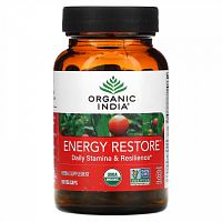 Organic India, Energy Restore, ежедневная выносливость и устойчивость, 90 растительных капсул