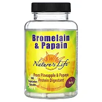 Nature&#x27;s Life, Bromelain &amp; Papain, 100 Vegetarian Capsules