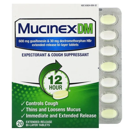 Mucinex DM, 20 Extended-Release Bi-Layer Tablets