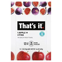 That&#x27;s It, Fruit Bar, 1 Apple + 2 Figs, 12  Bars, 1.2 oz (35 g) Each