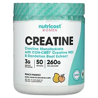 Nutricost, Women, Creatine, Peach Mango, 9.2 oz (260 g)