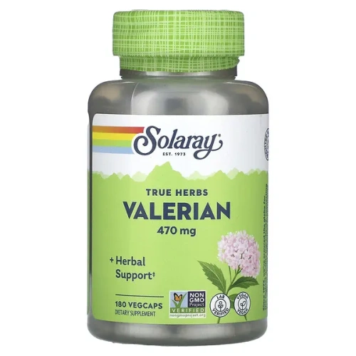 Solaray, True Herbs, Valerian, 470 mg, 180 VegCaps