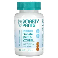 SmartyPants, Prenatal Multi &amp; Omegas, Sugar Free, Lemon, 60 Gummies