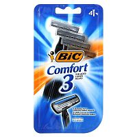 BIC, Comfort 3, Disposable Razors, 4 Razors