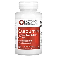 Protocol for Life Balance, Curcumin, Turmeric Root Extract, 665 mg, 60 Veg Capsules