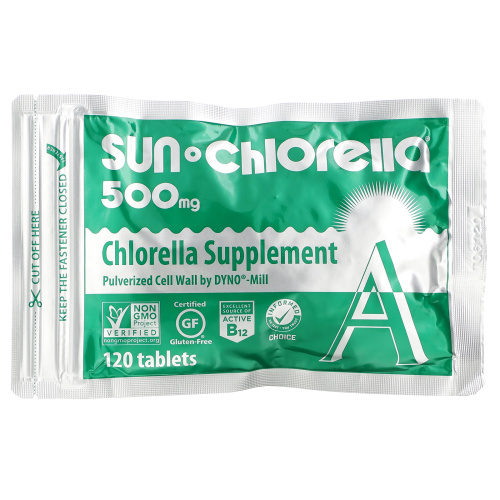 Sun Chlorella, А, 500 мг, 120 таблеток фото 3