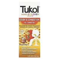 Tukol, Honey Children, Cough &amp; Congestion, Ages 4+, Natural Honey, 4 fl oz (118 ml)