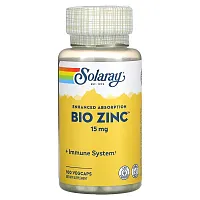 Solaray, Bio Zinc, 15 mg, 100 VegCaps