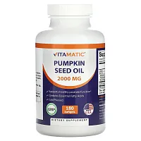 Vitamatic, Pumpkin Seed Oil, 2,000 mg, 180 Softgels (1,000 mg per Softgel)