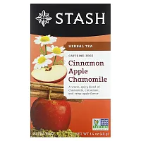 Stash Tea, Herbal Tea, Cinnamon Apple Chamomile, Caffeine Free, 20 Tea Bags, 1.4 oz (40 g)