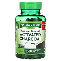 Nature&#x27;s Truth, Vitamins, Premium Coconut Activated Charcoal, 780 mg, 150 Quick Release Capsules (260 mg per Capsule)