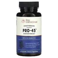 Live Conscious, PRO-45, Potent Probiotics, 30 Capsules