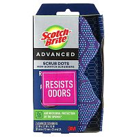 Scotch-Brite, Advanced Scrub Dots, Non-Scratch Scrubbers, 2 Advanced Scrubbers