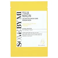 SOME BY MI, Yuja Niacin, 30 Day Blemish Care Serum Beauty Mask , 1 Sheet Mask, 0.88 oz (25 g)